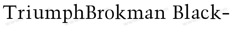 TriumphBrokman Black字体转换